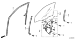 Diagram for 2012 Honda Ridgeline Window Run - 72235-SJC-A01