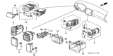 Diagram for 1999 Honda Civic Dimmer Switch - 35150-S01-A01ZA