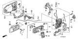 Diagram for 2005 Honda Element Door Lock Actuator - 72152-SCV-A04