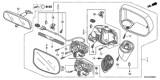 Diagram for 2008 Honda Civic Mirror Actuator - 76210-SNE-A21