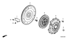 Diagram for Honda Civic Clutch Disc - 22200-RBC-003