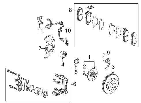 Caliper Sub-Assembly, Right Front (Reman) Diagram for 06452-S84-505RM
