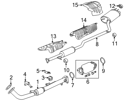 Stay,Exhaust Diagram for 18213-T2F-A20
