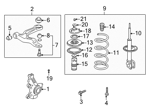 Ball Joint, Front Diagram for 51220-S0X-A01