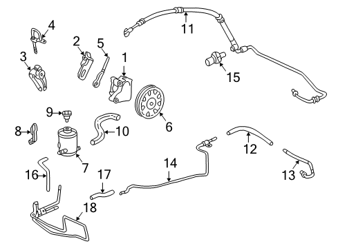 Pump Sub-Assembly, Power Steering (Reman) Diagram for 06561-P8C-505RM
