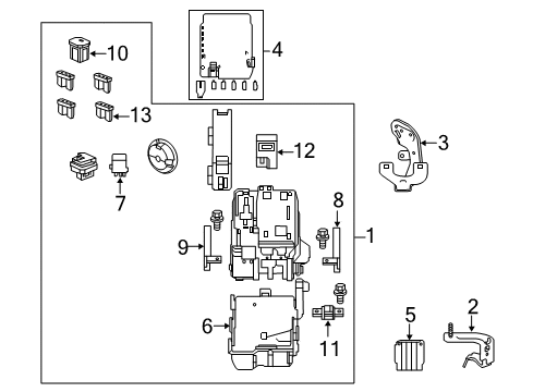 Cover,Relay Box Diagram for 38256-T2G-A11