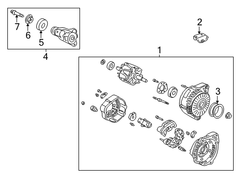 Alternator (Reman) Diagram for 06311-P8F-A01RM