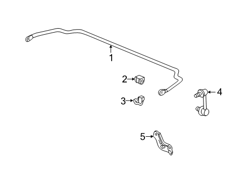 Bracket, Left Rear Link Stabilizer Diagram for 52345-S84-A00