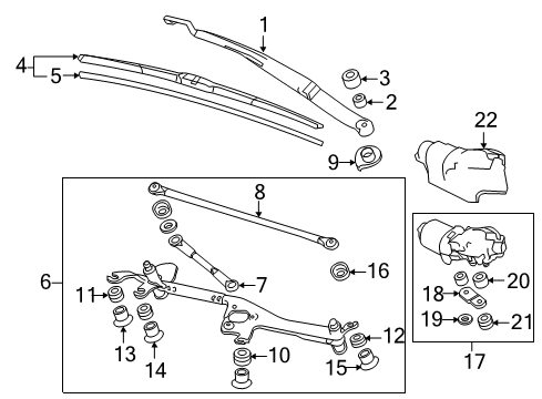 Blade, Windshield Wiper (525MM) Diagram for 76630-SZT-A01