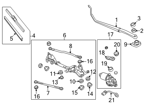 Blade, Windshield Wiper (450MM) Diagram for 76630-TM8-A01