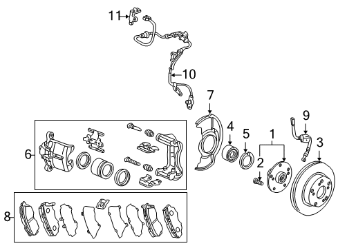 Caliper Sub-Assembly, Right Front (Reman) Diagram for 06452-S87-506RM