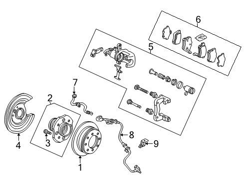 Disk, Rear Brake Diagram for 42510-SFY-000