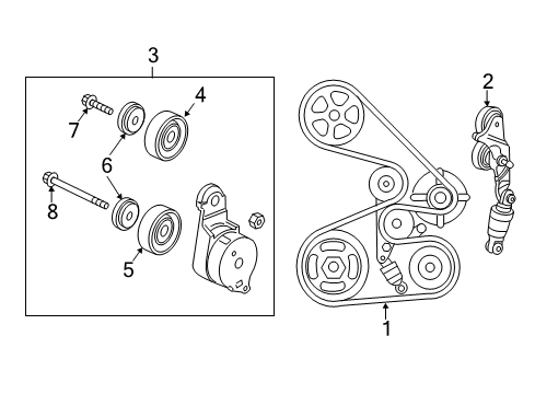 Belt, Power Steering Pump Diagram for 56992-RN0-A01