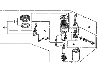 Honda 17045-SJC-A00 Module Assembly, Fuel Pump