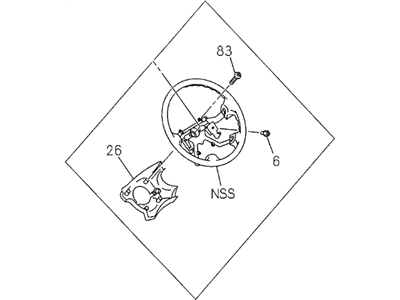 Honda 8-97292-244-0 Wheel, Steering (Gray) (Urethane)