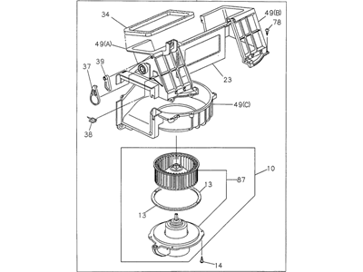 1999 Honda Passport Blower Motor - 8-97143-208-1