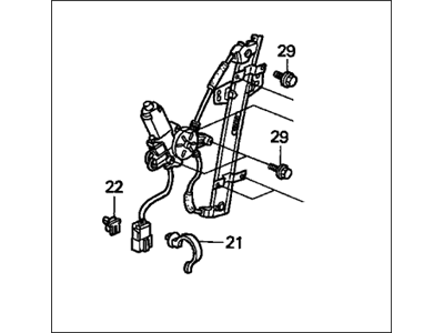 Honda 72210-S84-A02 Regulator Assembly, Right Front Door Power