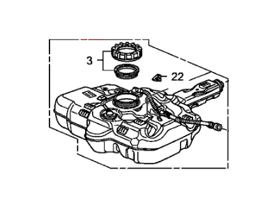 Honda 17044-SLN-A02 Tank Set, Fuel