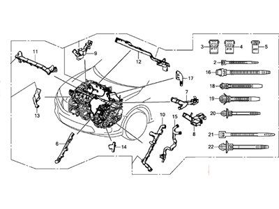Honda 32110-5G1-L50 Wire Harness, Engine