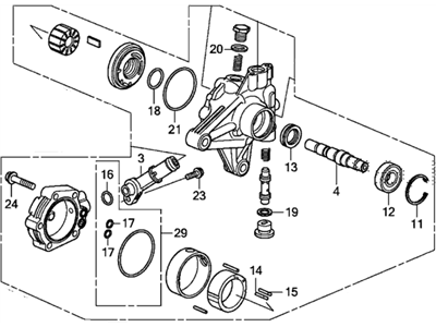 Honda 56110-RN0-A54 Pump Sub Assembly, Power Steering