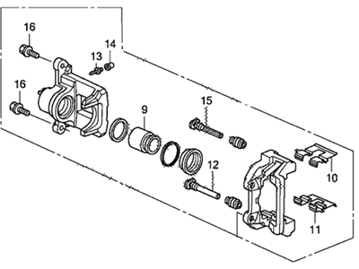 Honda 43019-SZA-A01 Caliper Sub-Assembly