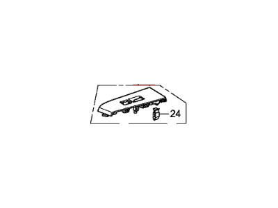 Honda 83542-TA0-A01ZA Panel, R. Switch *NH167L* (Sub) (GRAPHITE BLACK)