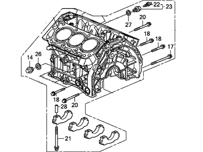 2015 Honda Pilot Engine Block - 11000-R70-A01