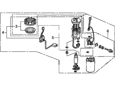 2014 Honda Ridgeline Fuel Pump - 17045-SJC-A01