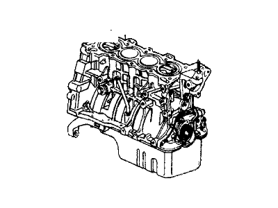 Honda 10002-PM5-A10KA Engine Assy., Block (D15B1-013)