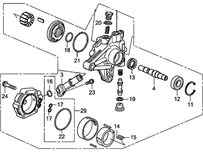 2013 Honda Odyssey Power Steering Pump - 06561-RV0-315RM