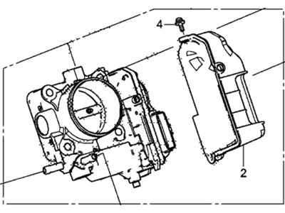 Honda 16400-5A0-A02 Throttle Body, Electronic Control (Gmf4C)