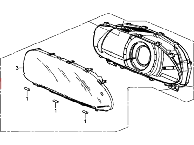 Honda 78100-T3Z-A11 Meter Assembly, Combination (Rewritable)