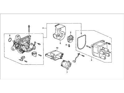 Honda 30100-P6T-T01 Distributor Assembly (Torque Converter-08A) (Tec)