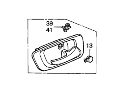 Honda 72160-S0X-A01ZA Handle Assembly, Left Front Inside (Light Quartz Gray)