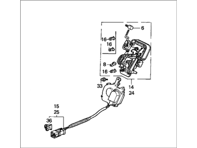 Honda 72650-SR4-J02 Lock Assembly, Left Rear Door Power