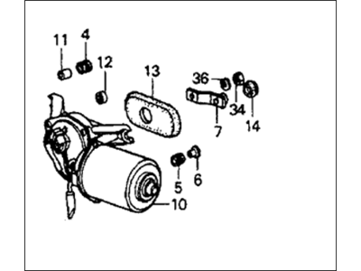 Honda CRX Wiper Motor - 38401-SB2-673