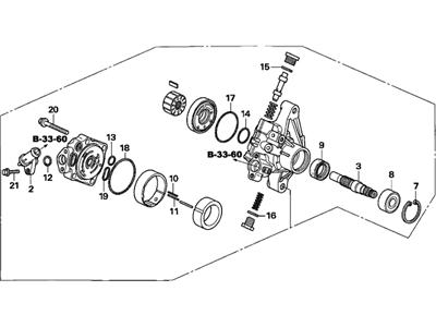 Honda 56100-RNA-A03RM Power Steering Pump, Reman