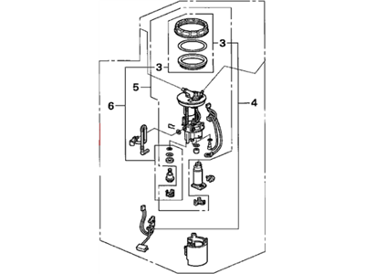 Honda 17045-SVB-A32 Module Assembly, Fuel Pump