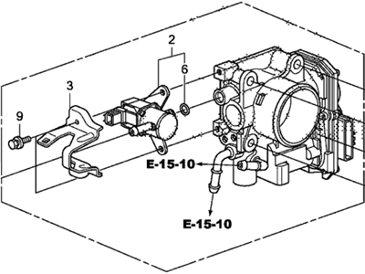 2011 Honda Insight Throttle Body - 16400-RBJ-003