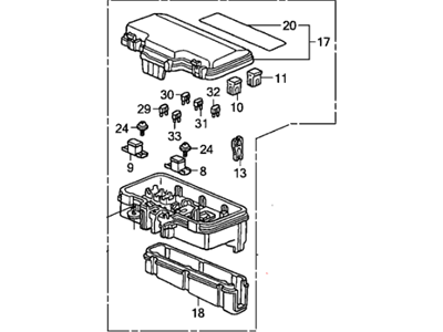 Honda 38250-S9V-A22 Box Assembly, Relay