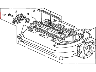 Honda 17030-RDA-A03 Manifold Sub-Assembly, Intake