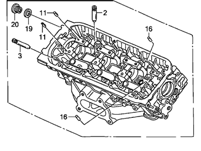 Honda 12100-RDJ-305 Cylinder Head Assembly, Front
