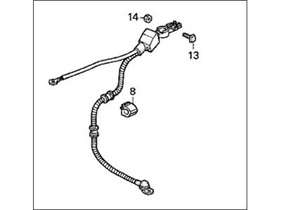 Honda Del Sol Battery Cable - 32410-SR3-A21