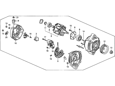 Honda 31100-P08-013 Alternator Assembly (Cjq21) (Denso)