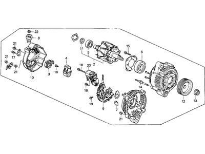 Honda 31100-P30-033 Alternator Assembly (Cjp61) (Denso)
