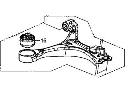 Honda 51350-TX7-A02 Arm, Right Front (Lower)