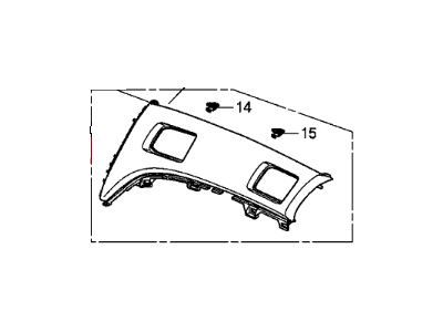 Honda 77104-TR6-C01ZB Pad Assy., Instrument *NH167L* (GRAPHITE BLACK)