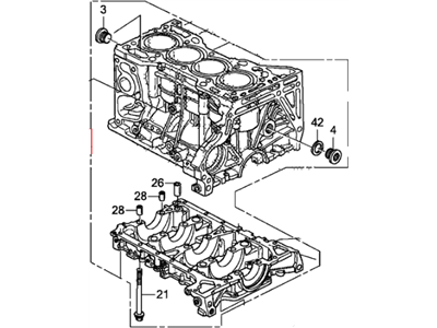2015 Honda Civic Engine Block - 11000-R40-811