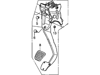 Honda 46910-TE1-A01 Pedal, Clutch