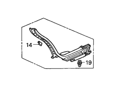 Honda 84141-S5A-A40ZB Garnish Assy., R. Seat Side *NH361L* (CF GRAY)